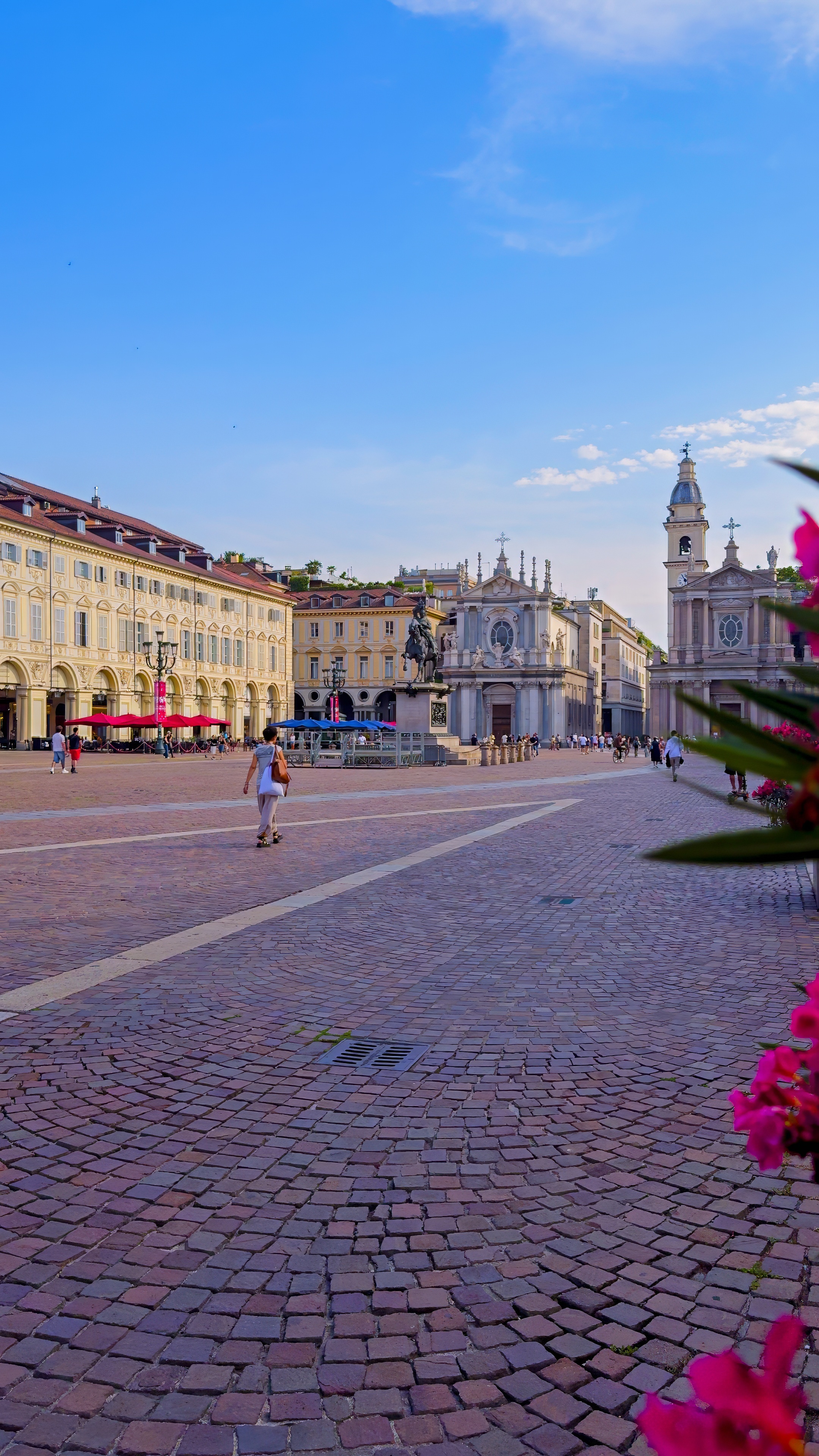 Piazza San Carlo, with the twin churches of San Carlo and Santa Cristina at the far end.